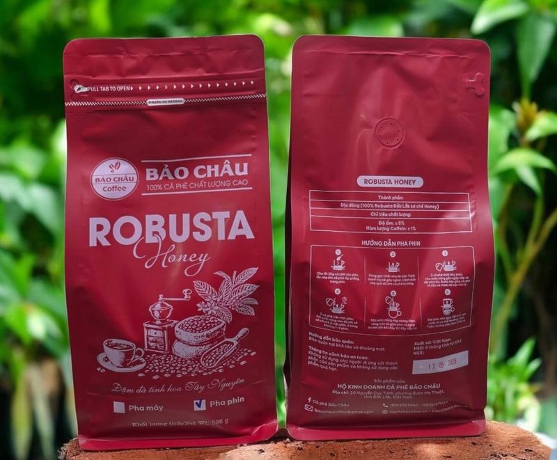 Túi cà phê Robusta Honey Bảo Châu